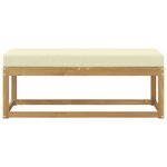 vidaXL Banc de Jardin Blanc 115 x 43 x 45 cm Bois d'Acacia Massif