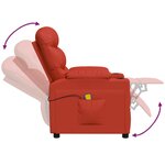 vidaXL Fauteuil de massage Rouge Similicuir