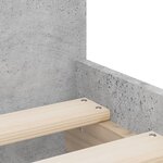 vidaXL Cadre de lit sans matelas gris béton 75x190 cm