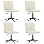 vidaXL Chaises à manger lot de 4 Crème Velours
