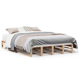 vidaXL Cadre de lit sans matelas 135x190 cm bois de pin massif