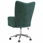 vidaXL Chaise de relaxation Vert foncé Velours