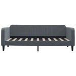 vidaXL Lit de jour avec gigogne sans matelas gris foncé 90x190 cm