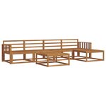 vidaXL Ensemble de canapés d'extérieur 6 Pièces Naturel