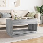 vidaXL Table basse avec LED infini sonoma gris 90x50x50 cm