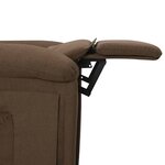 vidaXL Fauteuil inclinable électrique Marron Tissu