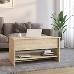 vidaXL Table basse Chêne sonoma 80x50x40 cm Bois d'ingénierie