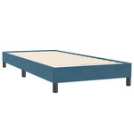 vidaXL Sommier à lattes de lit et matelas bleu foncé 80x220 cm velours