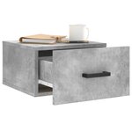 vidaXL Tables de chevet murales 2 Pièces gris béton 35x35x20 cm