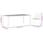 vidaXL Ensemble de salle à manger pour jardin 7 Pièces Marron