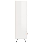 vidaXL Buffet haut blanc brillant 69 5x31x115 cm bois d'ingénierie
