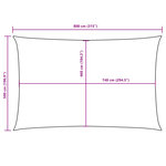 vidaXL Voile de parasol tissu oxford rectangulaire 5x8 m blanc