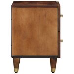 vidaXL Vasque de chevet 2 Pièces 40x33 5x46 cm en bois de manguier