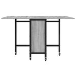 vidaXL Table à manger pliante avec roulettes 130 x 80 x 76 5 cm