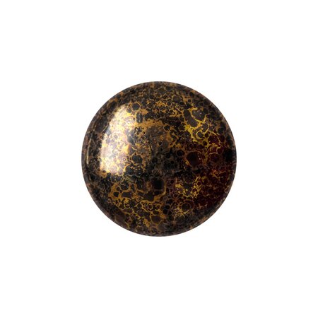 Diy - cabochon rond en verre 25mm - jet bronze