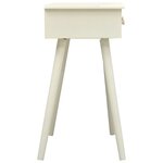 vidaXL Table console avec 2 tiroirs Gris sculpté 80x40x77 8 cm Bois