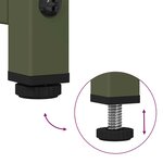 vidaXL Table de chevet vert olive 36x39x78 cm acier laminé à froid