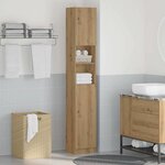 vidaXL Meuble de salle de bain Chêne artisanal 32x25 5x190 cm Bois d'ingénierie