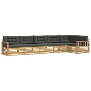 vidaXL Ensemble de canapés d'extérieur 6 pc Blanc et anthracite