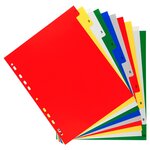 Intercalaires Imprimés Numériques Pp Couleurs 12/100e - 10 Positions - A4+ - Assorties Vives - X 20 - Exacompta