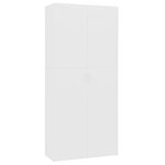 vidaXL Armoire à chaussures Blanc 80 x 35 5 x 180 cm Bois d'ingénierie