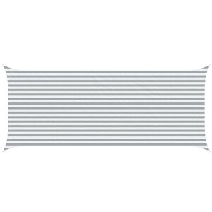 vidaXL Voile d'ombre Gris clair et blanc 6 x 2 5 m