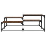 vidaXL Table basse chêne marron 107x107x40 cm bois d'ingénierie