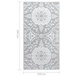 vidaXL Tapis d'extérieur Gris clair 190x290 cm PP