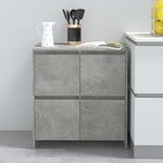 vidaXL Buffets 2 Pièces Gris béton 70x41x75 cm Bois d'ingénierie