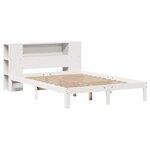 vidaXL Lit bibliothèque sans matelas blanc 140x190 cm bois pin massif