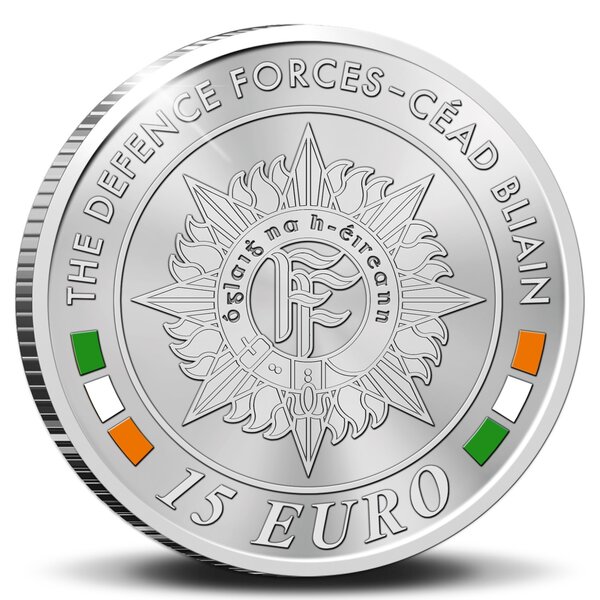 Pièce de monnaie 15 euro Irlande 2024 argent BE - Forces de défense