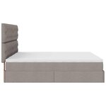 VidaXL Cadre de lit ottoman avec matelas taupe 180x200 cm tissu