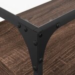 vidaXL Meuble TV avec dessus en verre chêne marron bois d'ingénierie