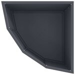 vidaXL Jardinière d'Angle Anthracite 45 x 45 x 35 cm Acier