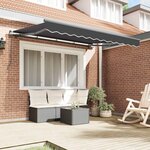 vidaXL Auvent Rétractable Anthracite 300 x 200 cm tissu