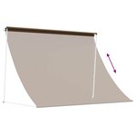 vidaXL Auvent Taupe 250 x 150 cm