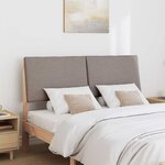 vidaXL Tête de lit capitonnée Taupe 160 cm Pin massif
