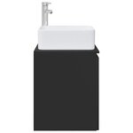 vidaXL Vanité de lavabo mural Noir 49 5 x 41 x 63 cm Bois d'ingénierie