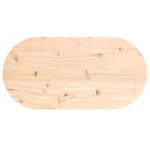 vidaXL Dessus de table 80x40x2 5 cm bois de pin massif ovale