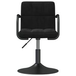vidaXL Chaises pivotantes à manger lot de 2 noir velours