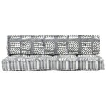 vidaXL Coussin de canapé palette Gris Tissu Patchwork