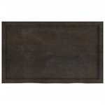 vidaXL Dessus de table marron foncé bois chêne massif traité