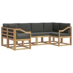 vidaXL Ensemble de canapés d'extérieur 6 Pièces Blanc et anthracite
