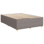 vidaXL Sommier à lattes de lit avec matelas Taupe 140x190 cm Tissu