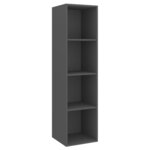 vidaXL Ensemble de meubles TV 2 Pièces Gris Bois d'ingénierie