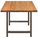 vidaXL Table à manger marron clair bois de chêne massif rectangulaire