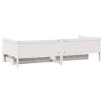 vidaXL Lit de jour et tiroirs sans matelas blanc 90x190 cm bois massif
