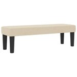vidaXL Lit à ressorts avec tête de lit Crème 200 x 200 cm tissu
