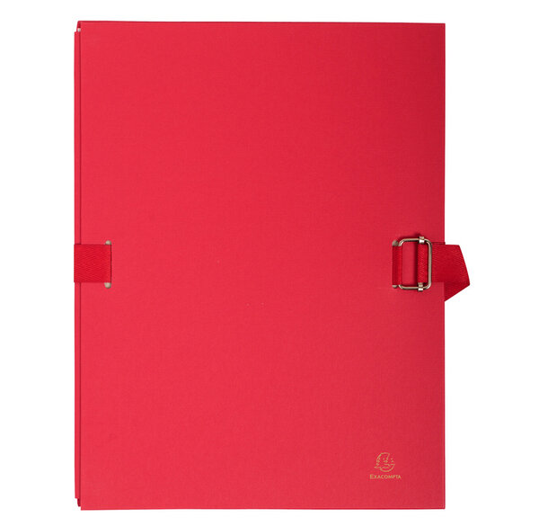 Chemises dos extensible avec rabat papier - 24x32cm - Rouge EXACOMPTA