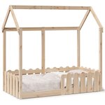 vidaXL Cadre de lit d'enfants forme de maison 70x140cm bois pin massif